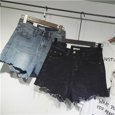 黑色牛仔短褲